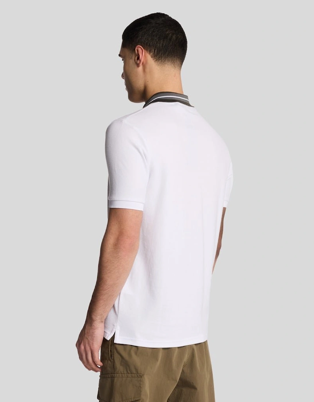 Contrast Tipped Collar Polo Shirt