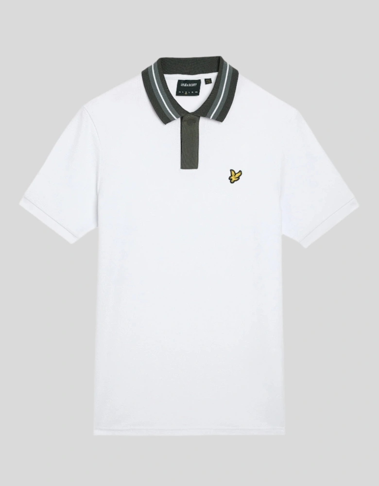 Contrast Tipped Collar Polo Shirt