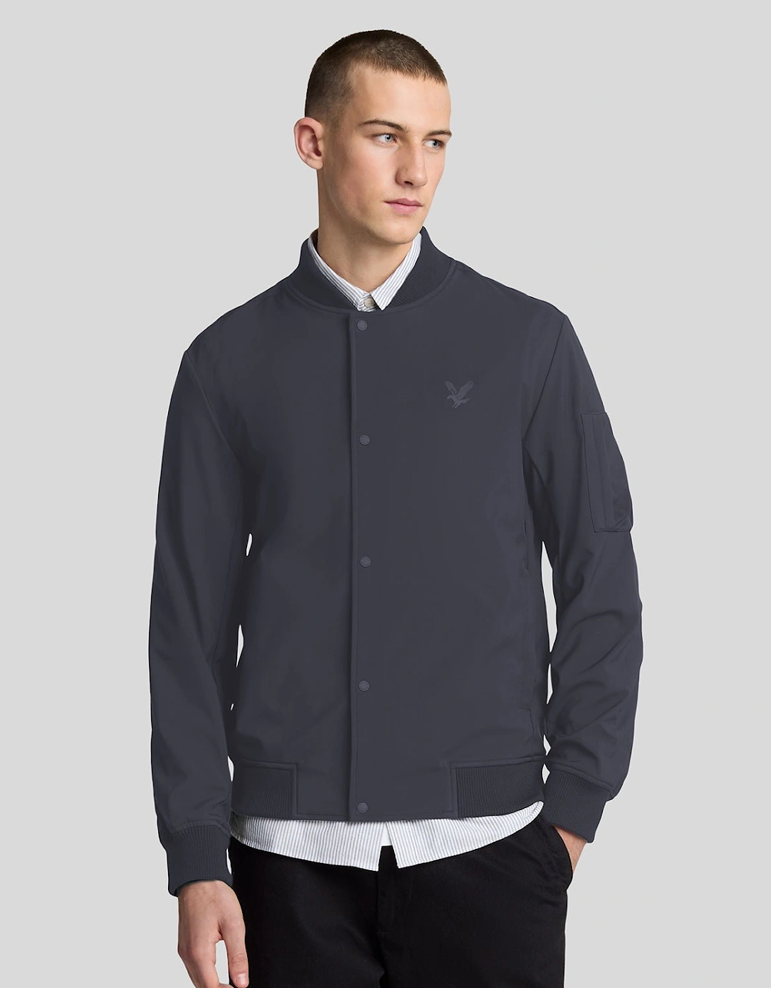 Lyle And Scott Men's Softshell Bomber Jacket - Grey - Size: 40/Regular