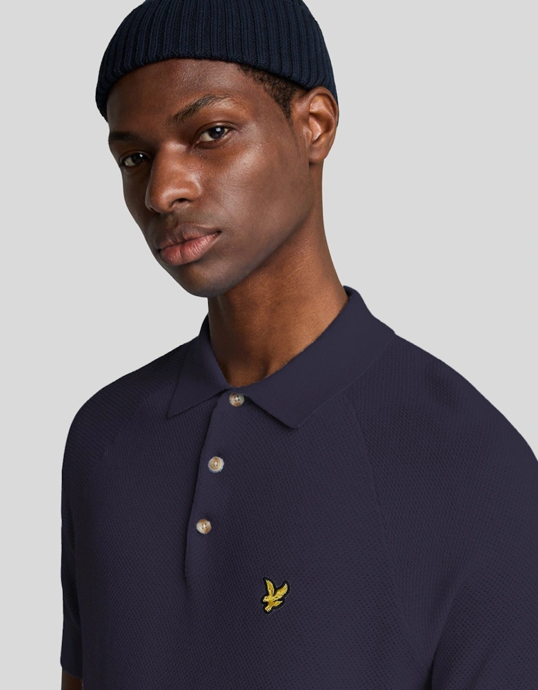 Linen Blend Knitted Polo Shirt