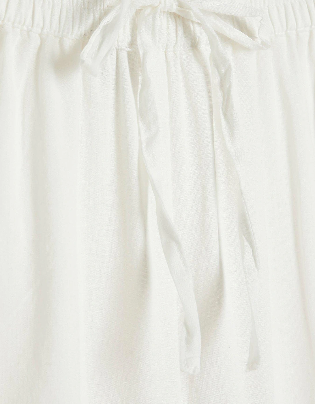 Lace Insert Trousers - White