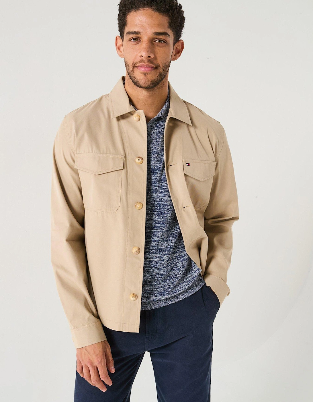 Cotton Nylon Overshirt - Natural, 7 of 6