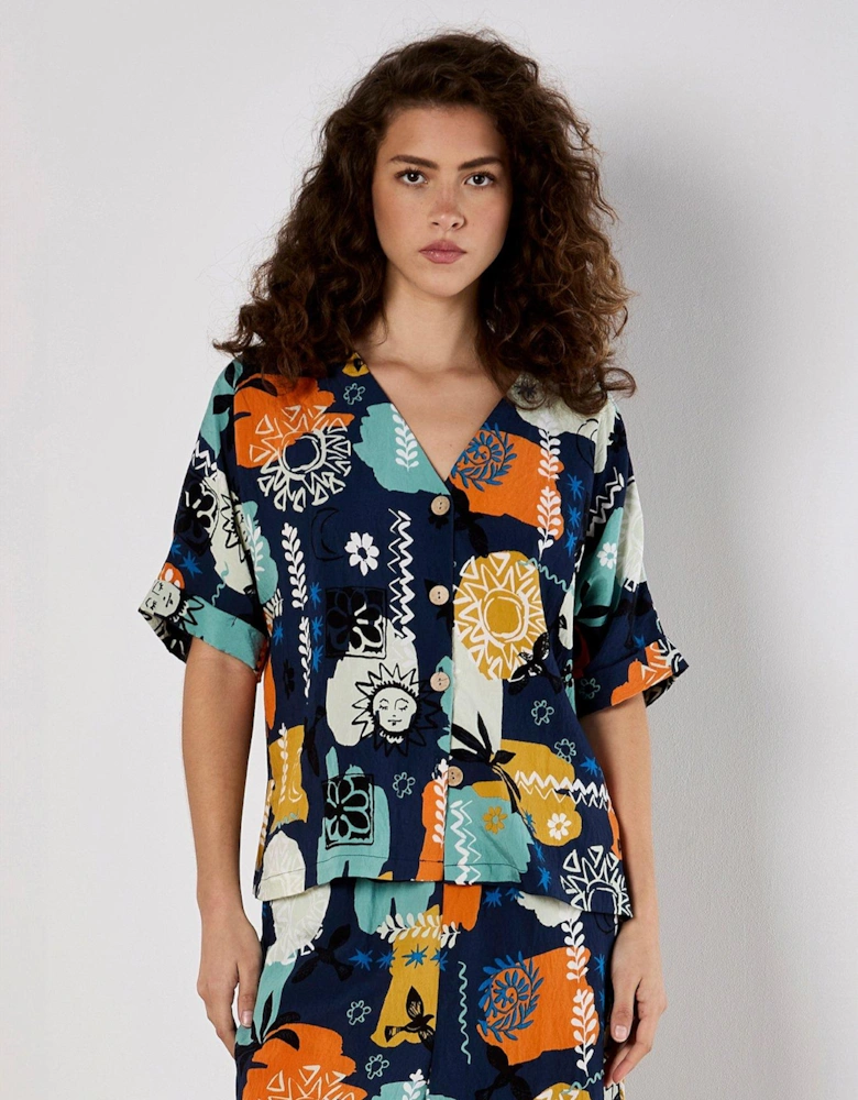 Sun & Colour Print - V-nk Top