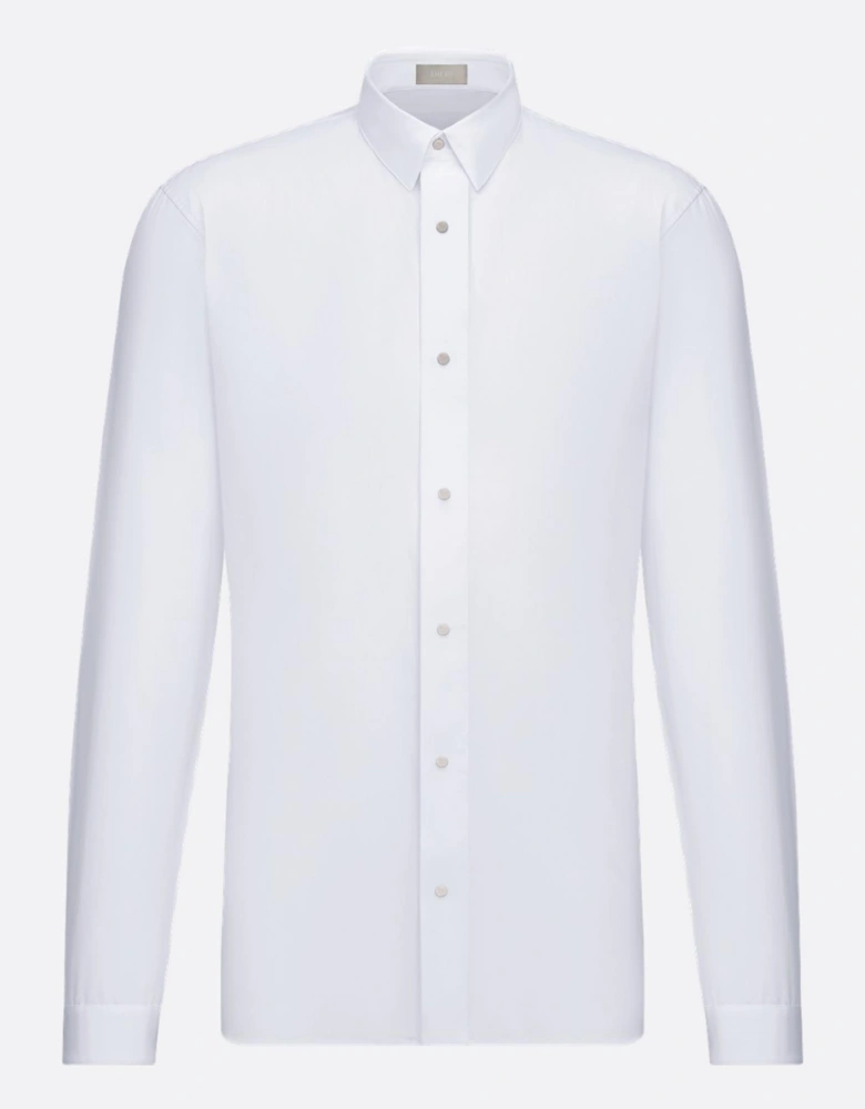 DIOR CD ENGRAVED SNAPS SHIRT WHITE