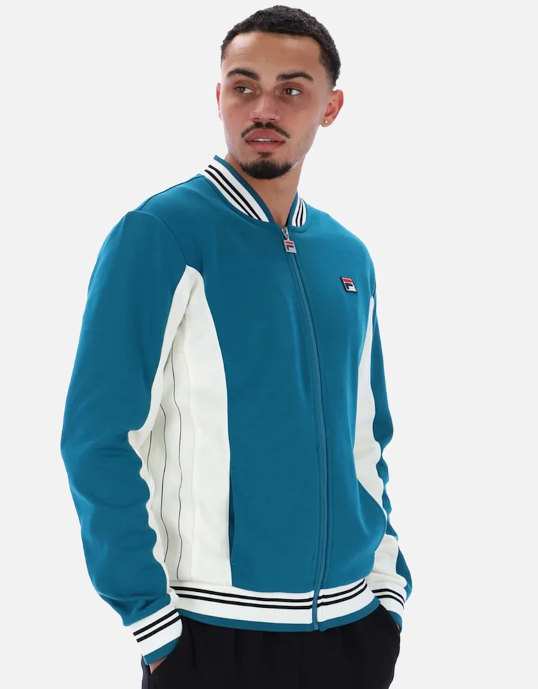 Settanta Baseball Track Top Jacket Deep Lagoon/Gardenia/Black