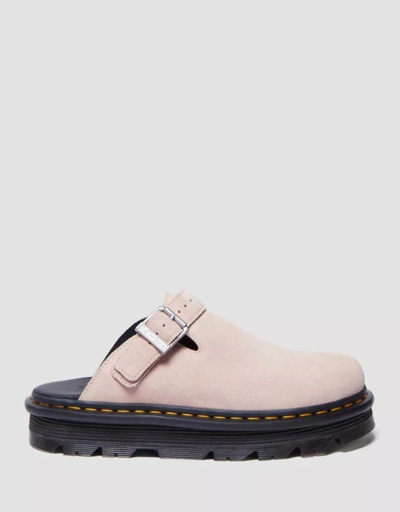 Dr. Martens Zebzag EH Suede Women's Powder Pink Mules