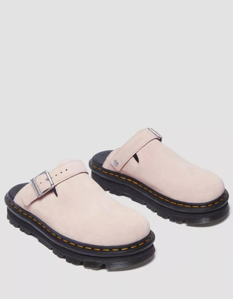 Dr. Martens Zebzag EH Suede Women's Powder Pink Mules