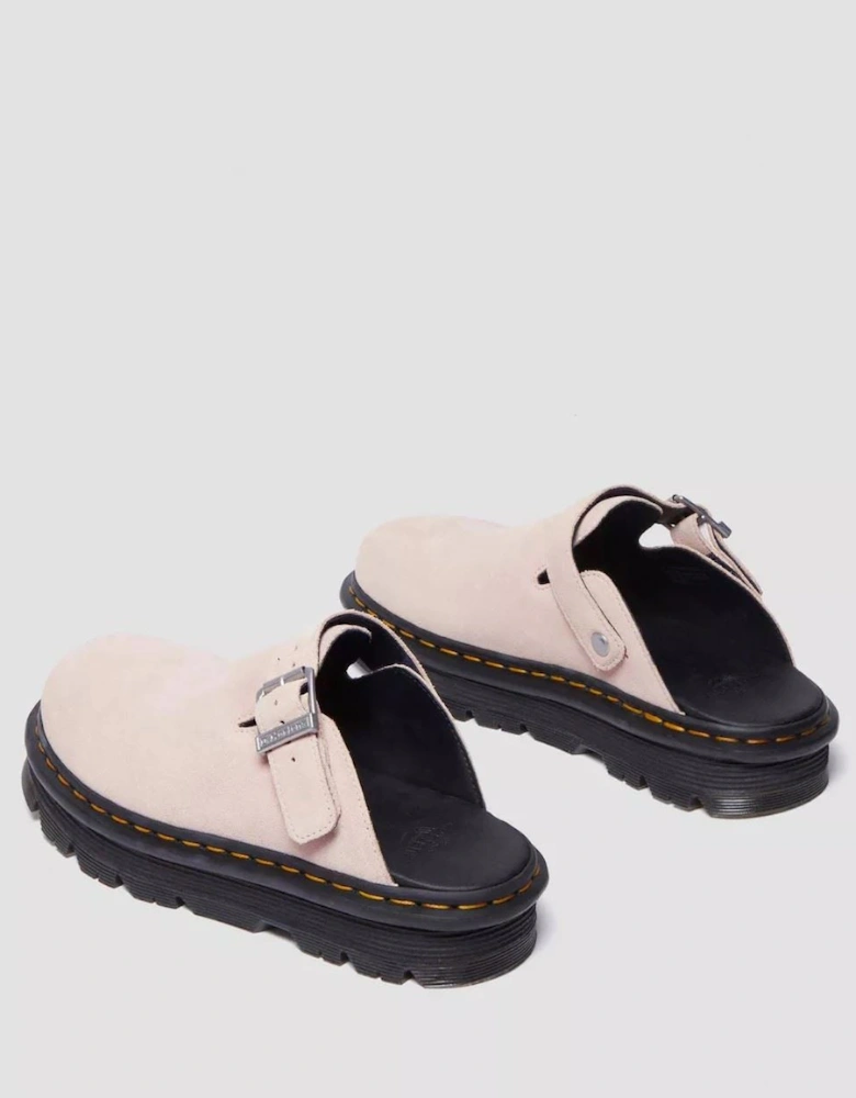 Dr. Martens Zebzag EH Suede Women's Powder Pink Mules