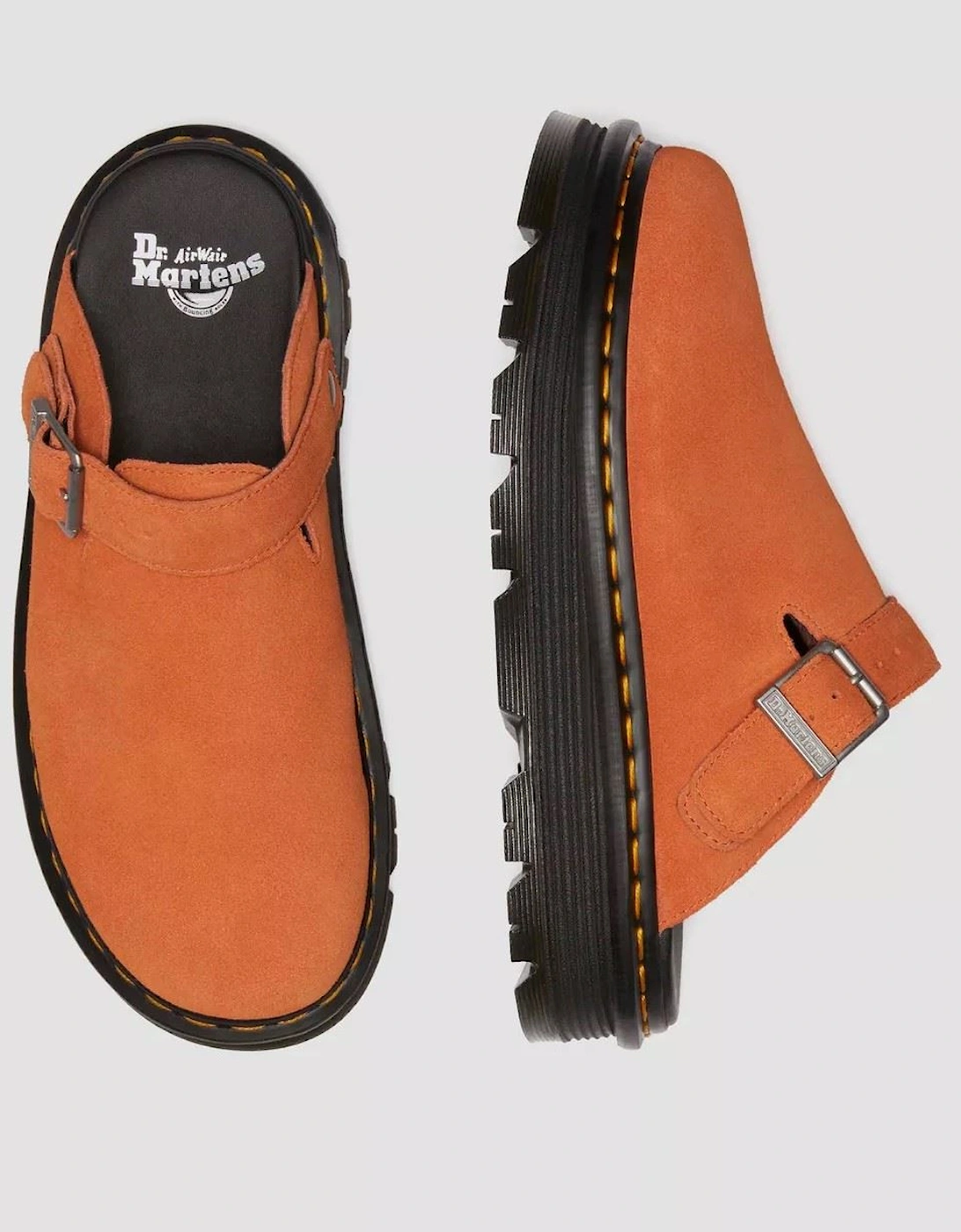 Dr. Martens Zebzag EH Suede Orange Zest Mule