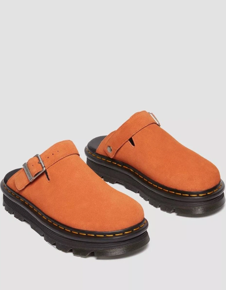 Dr. Martens Zebzag EH Suede Orange Zest Mule