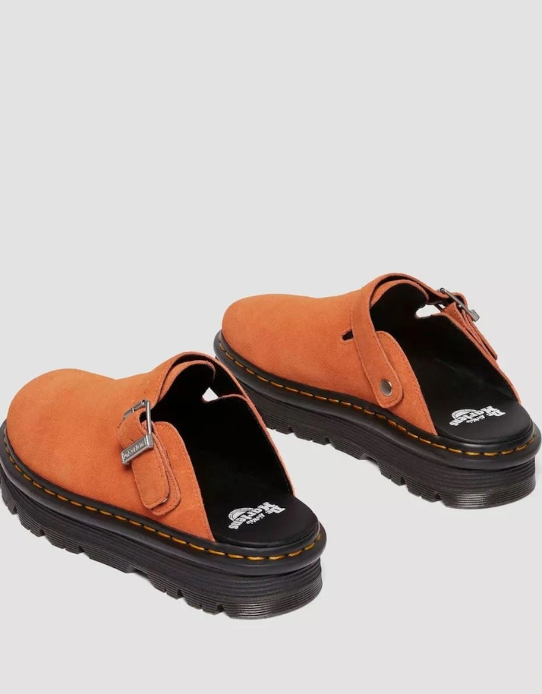 Dr. Martens Zebzag EH Suede Orange Zest Mule