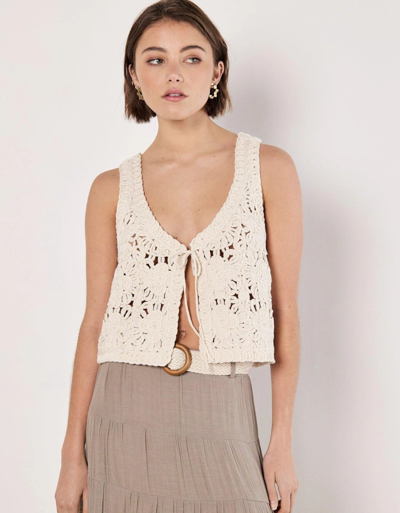 Crochet Tie-front Vest