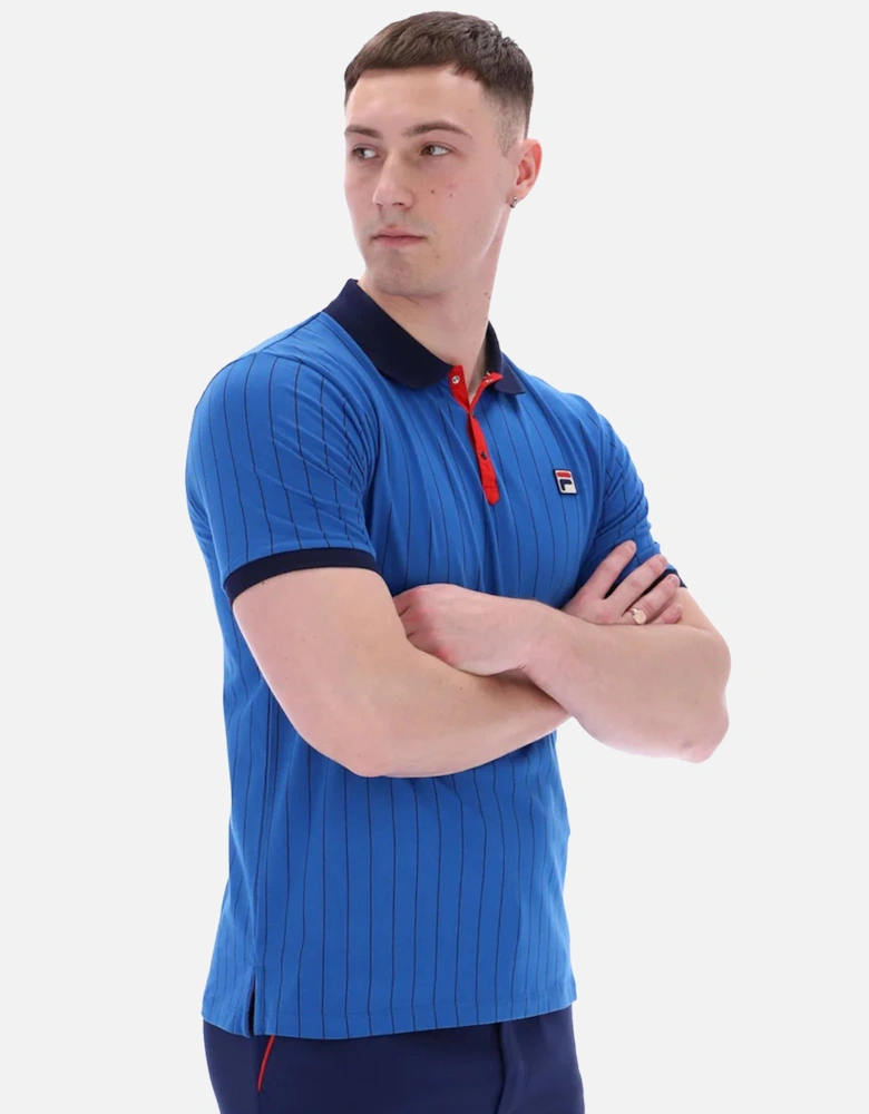 BB1 Classic Striped Polo Shirt Turkish Sea/Navy/Red