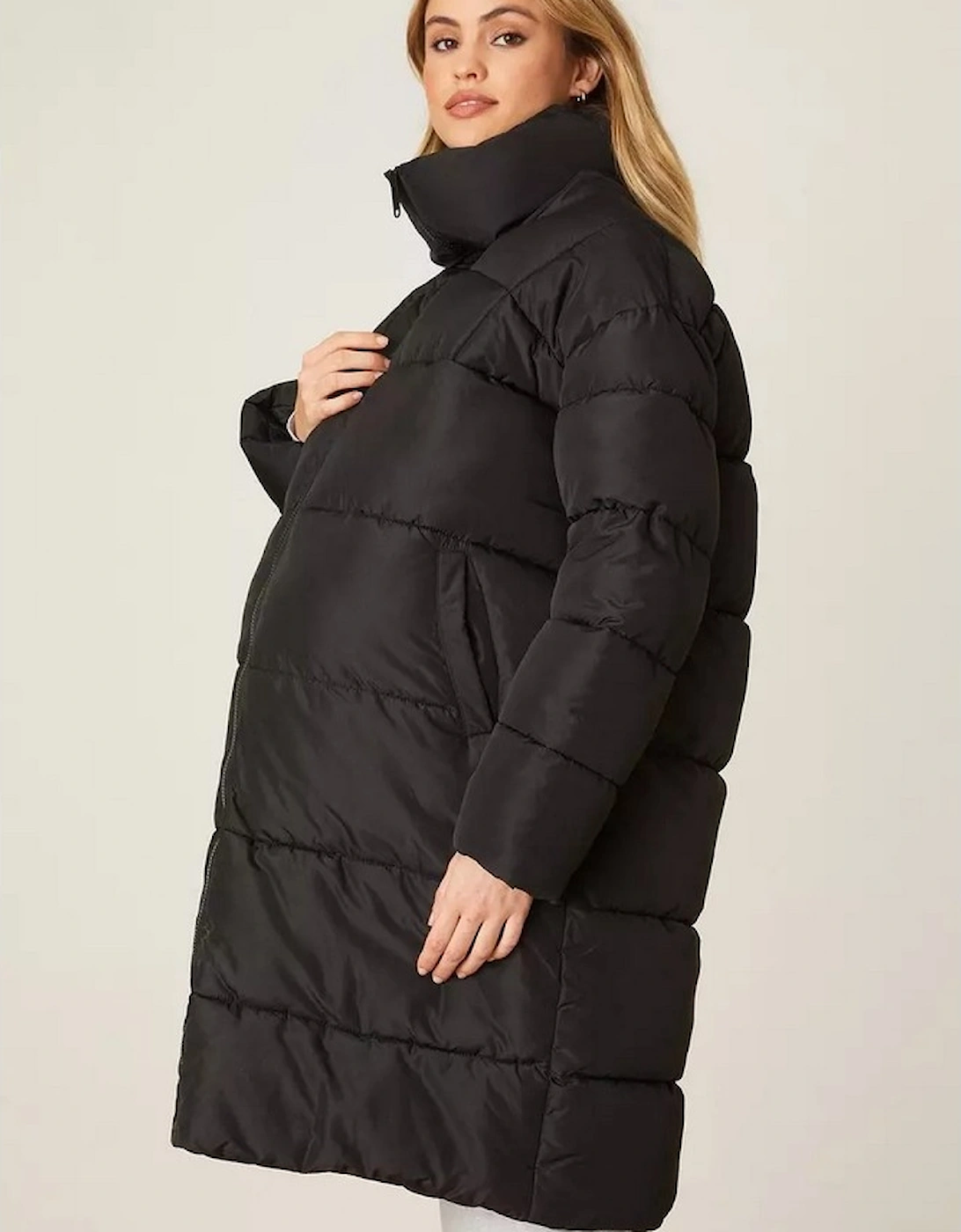 Womens/Ladies Longline Padded Maternity Coat