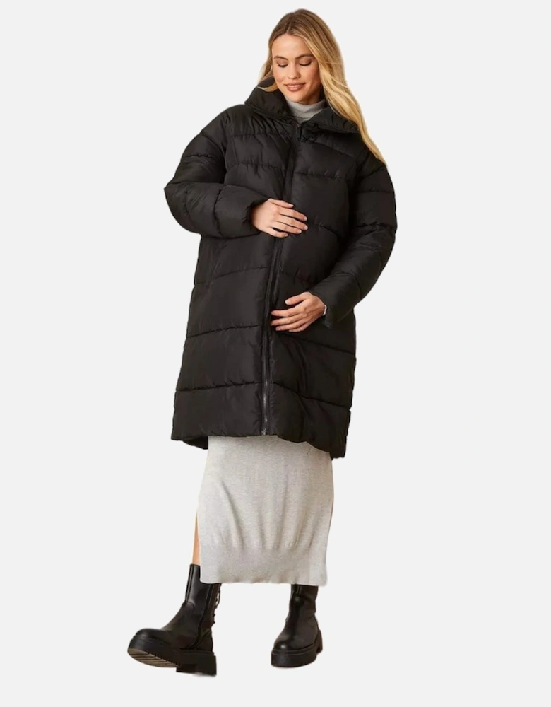 Womens/Ladies Longline Padded Maternity Coat