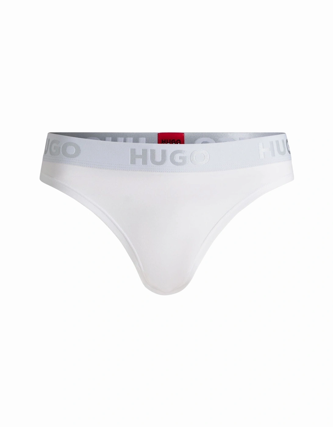 Hugo Boss Women's Sporty Logo Thong - White - Size: M