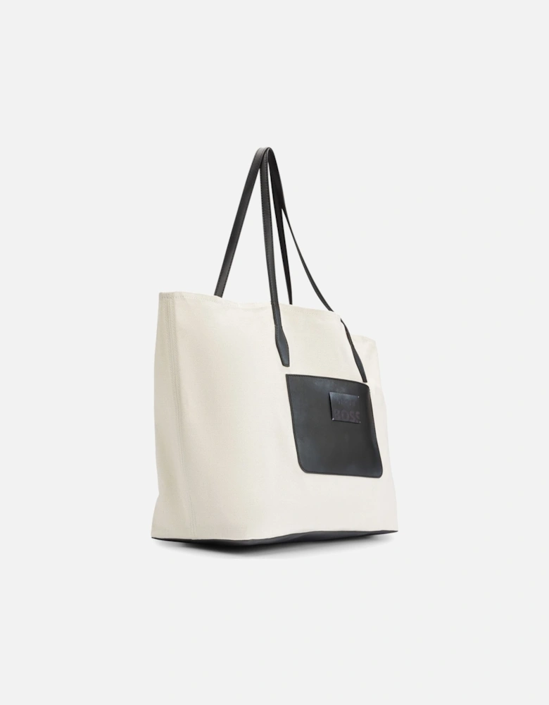 NAOMI X BOSS Leather-Trimmed Shopper Bag