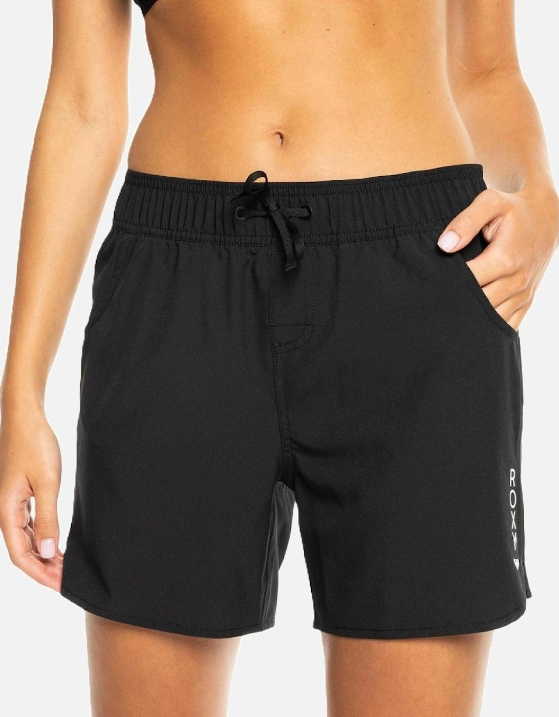 Women's Roxy Womens Wave 5 Inch Boardshorts - Black/Grey - Size: XL