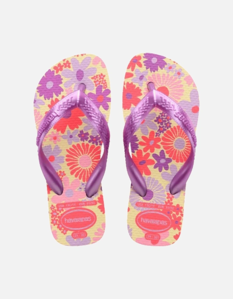 Kids Flores Flip Flops