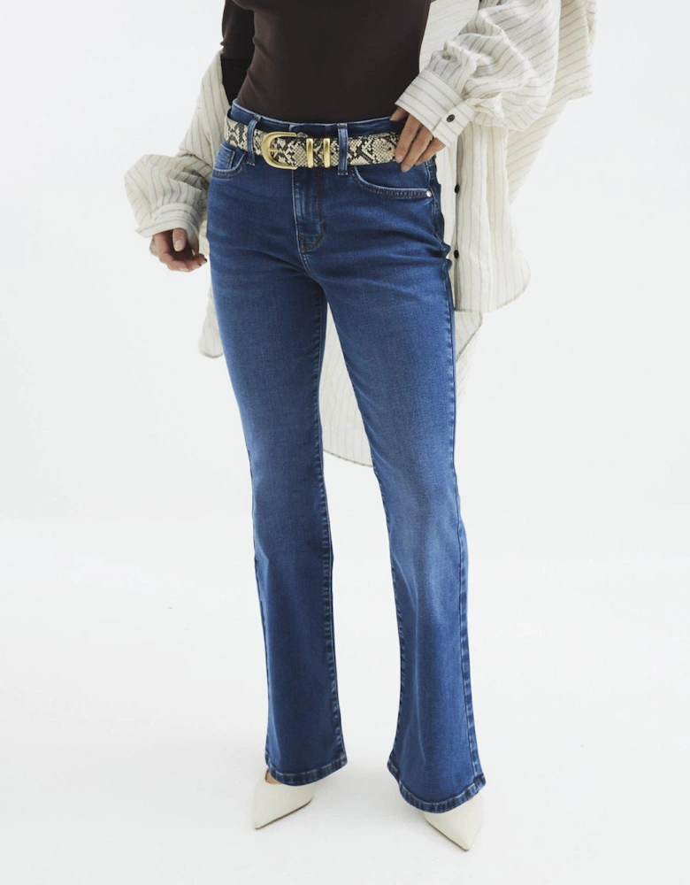 Petite Denim Mid Rise Bootcut Jeans