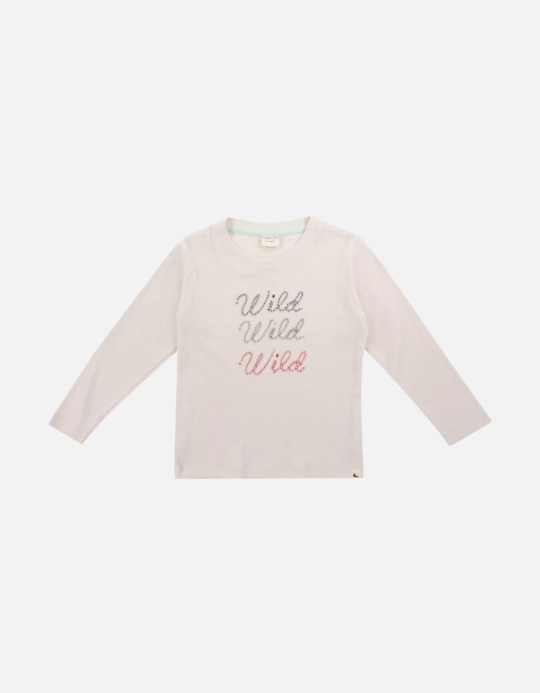 Kids Wild Long Sleeve Top - Cream