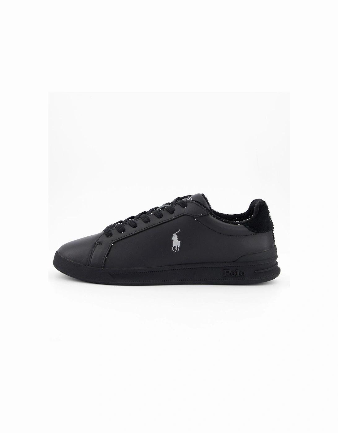 Heritage Court Leather Trainers - Black, 8 of 7