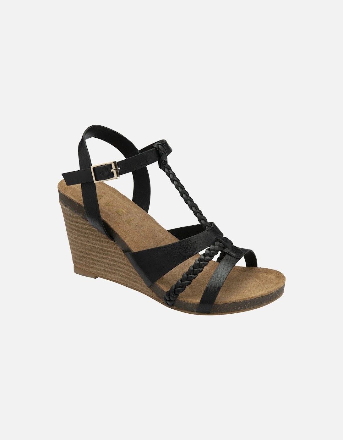 Ravel Women's Black Ardo Wedge Sandals - : Size 8