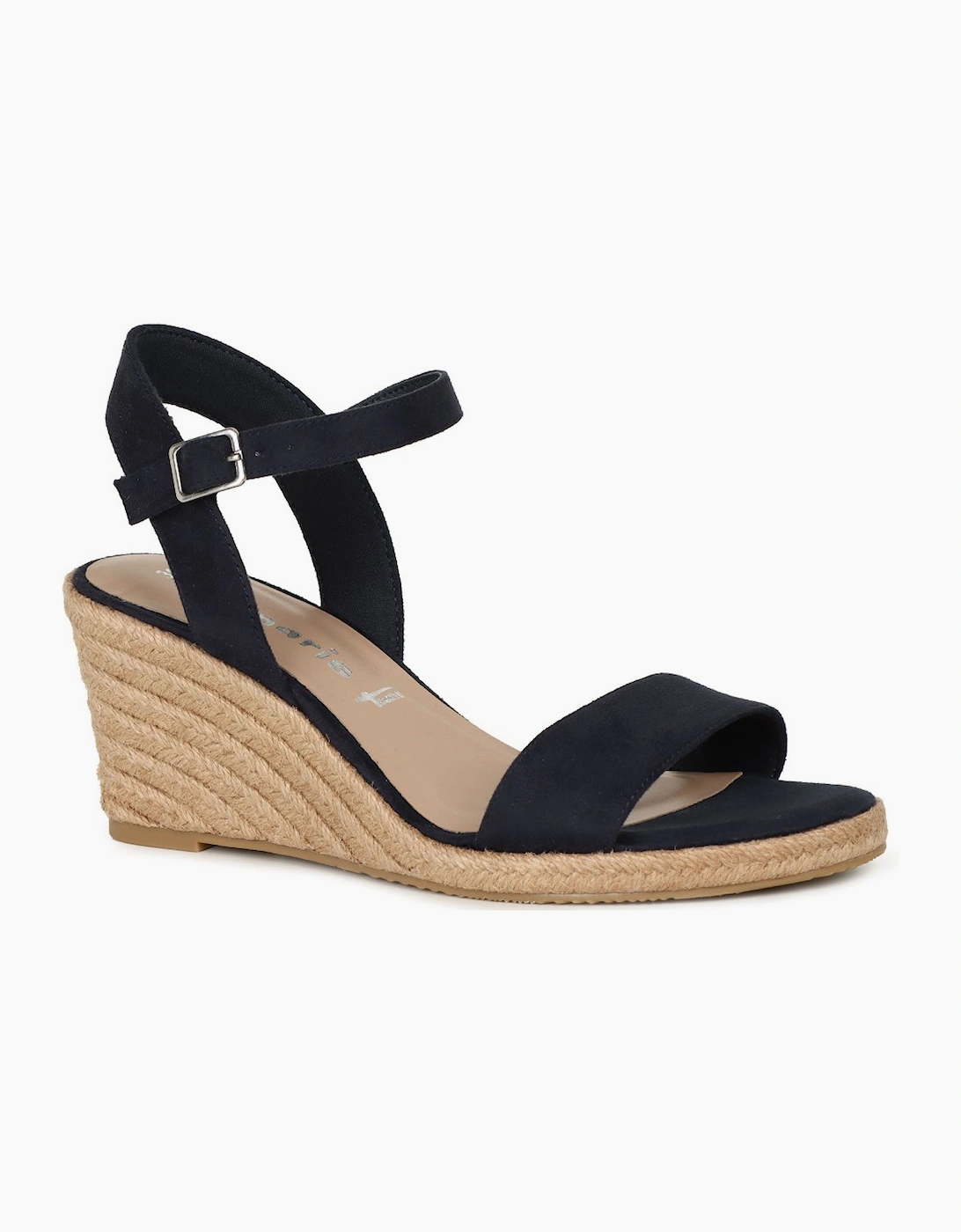 Tamaris Women's Black Sweet Pea Wedge Heel Sandals  4 Size 4