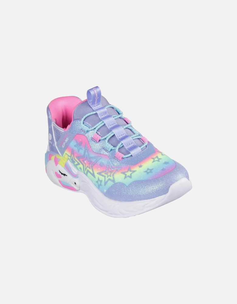 Childrens/Kids Unicorn Dreams Starry Lite Trainers