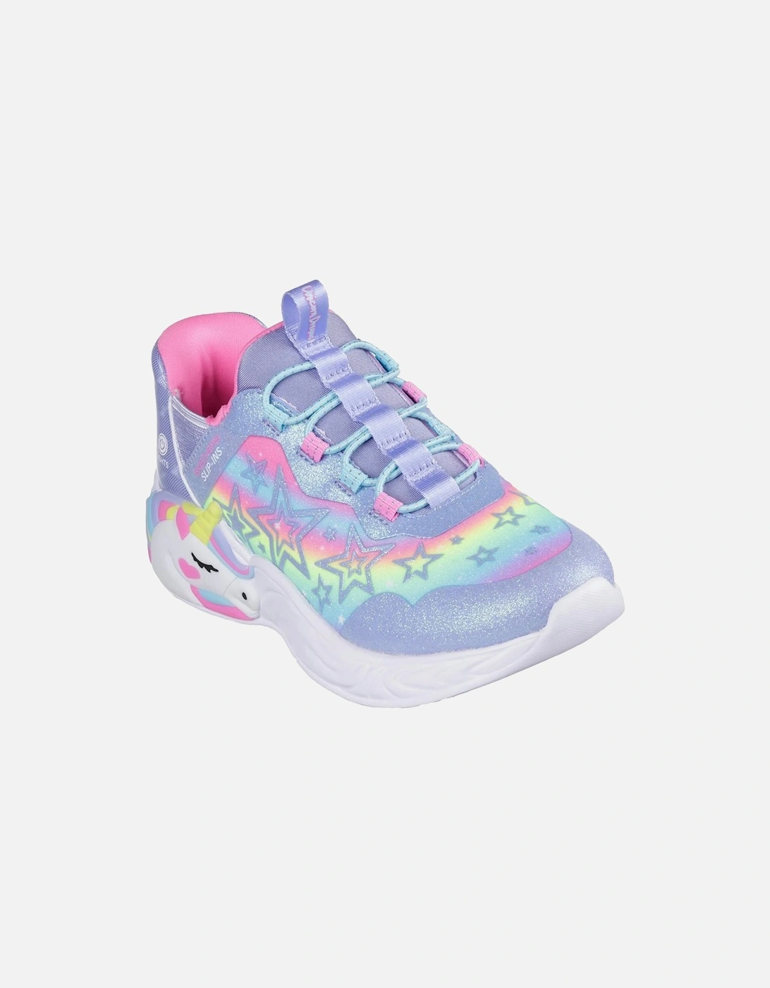 Childrens/Kids Unicorn Dreams Starry Lite Trainers, 5 of 4