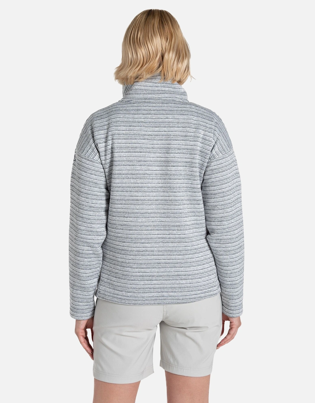 Womens/Ladies Daisy Stripe Half Zip Fleece Top