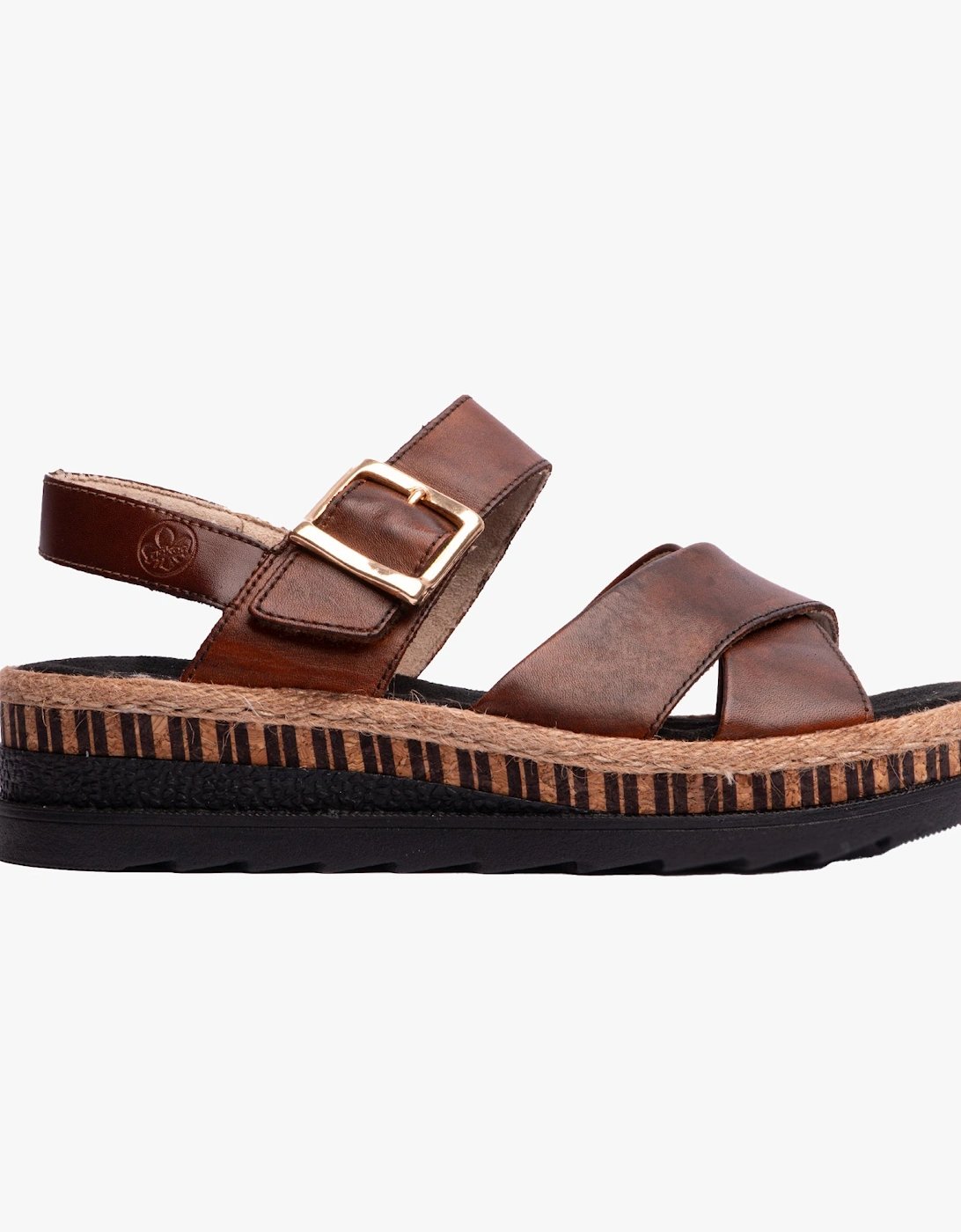 Rieker Women's Brown V7951 Cross Strap Sandals  6 Uk Size 6