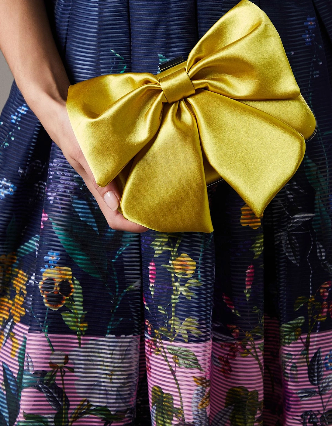 Azalea Satin  Bow Detail Clutch Bags