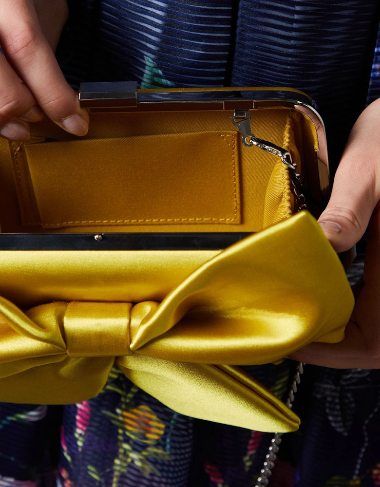 Azalea Satin  Bow Detail Clutch Bags