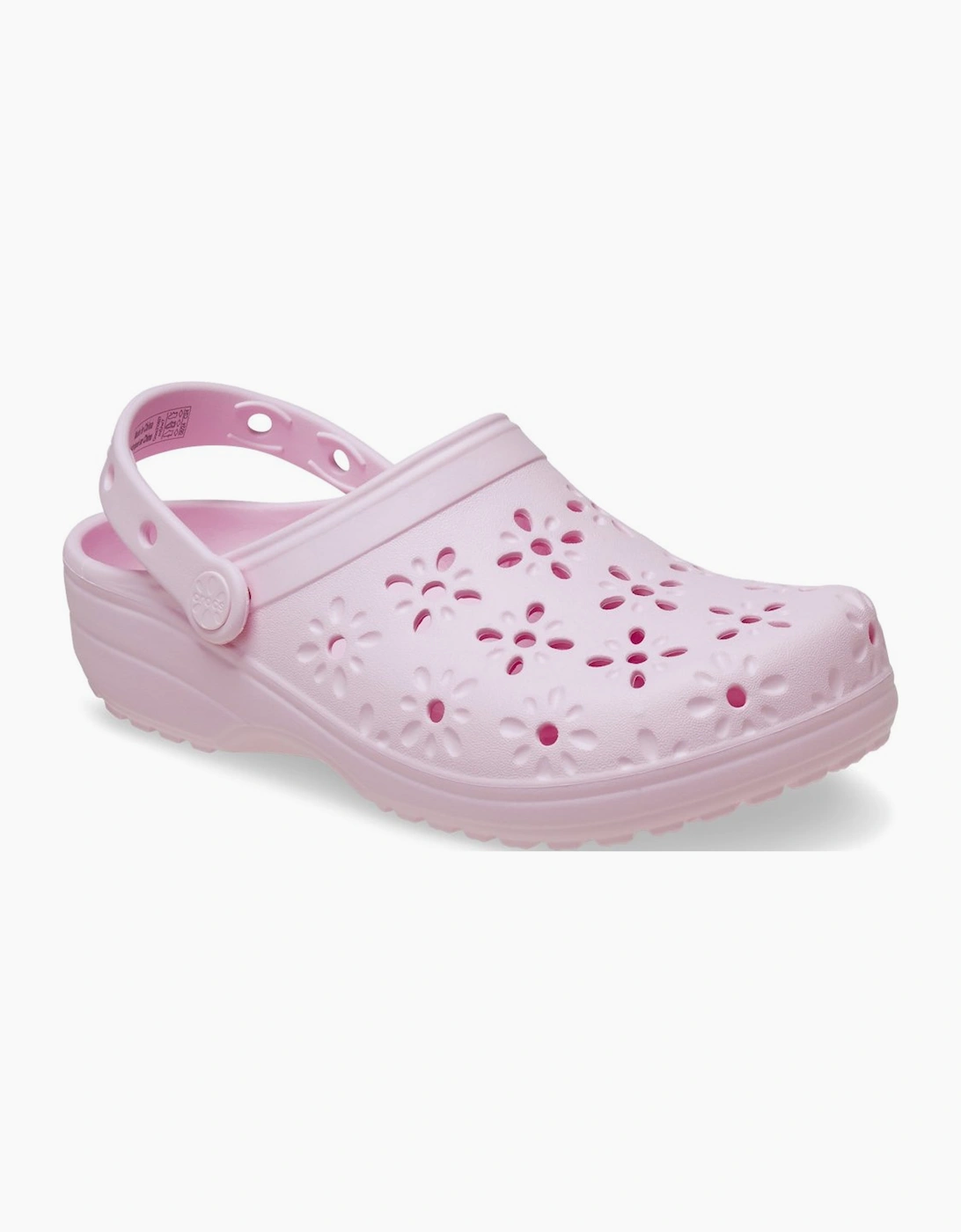 Crocs Women's Classic Floral Cut Out Womens Clogs - Pink - Size: 9