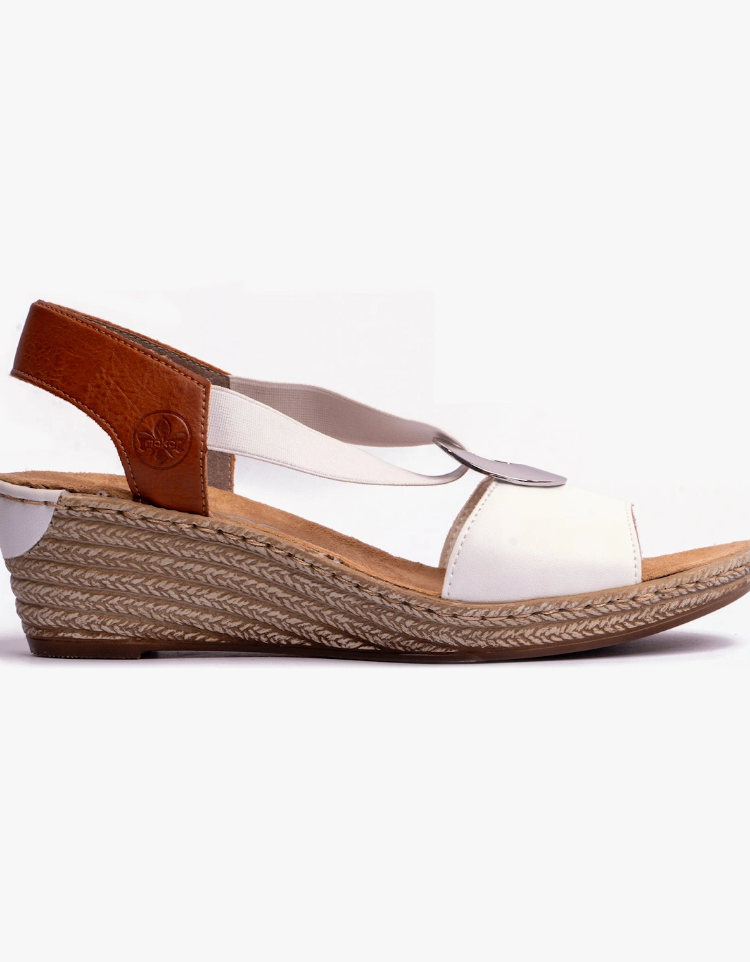 Rieker Women's Rieker 624H6 Womens Cross Strap Sandals White