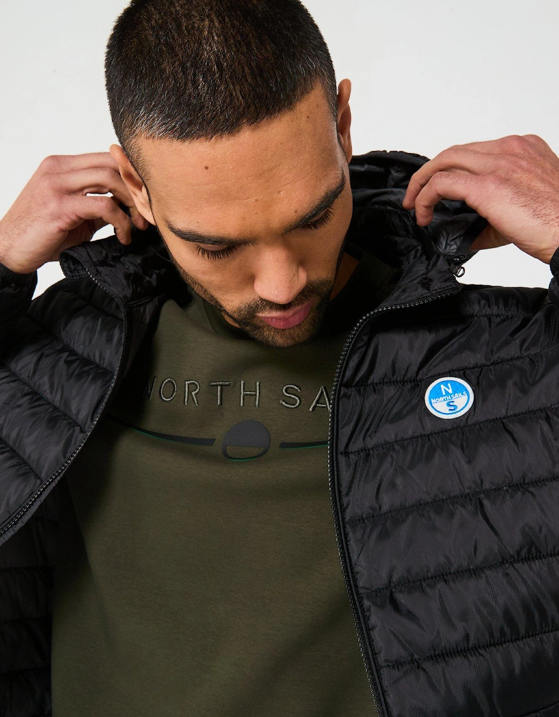Skye Lightweight Ripstop Quilted Hooded Jacket - Black