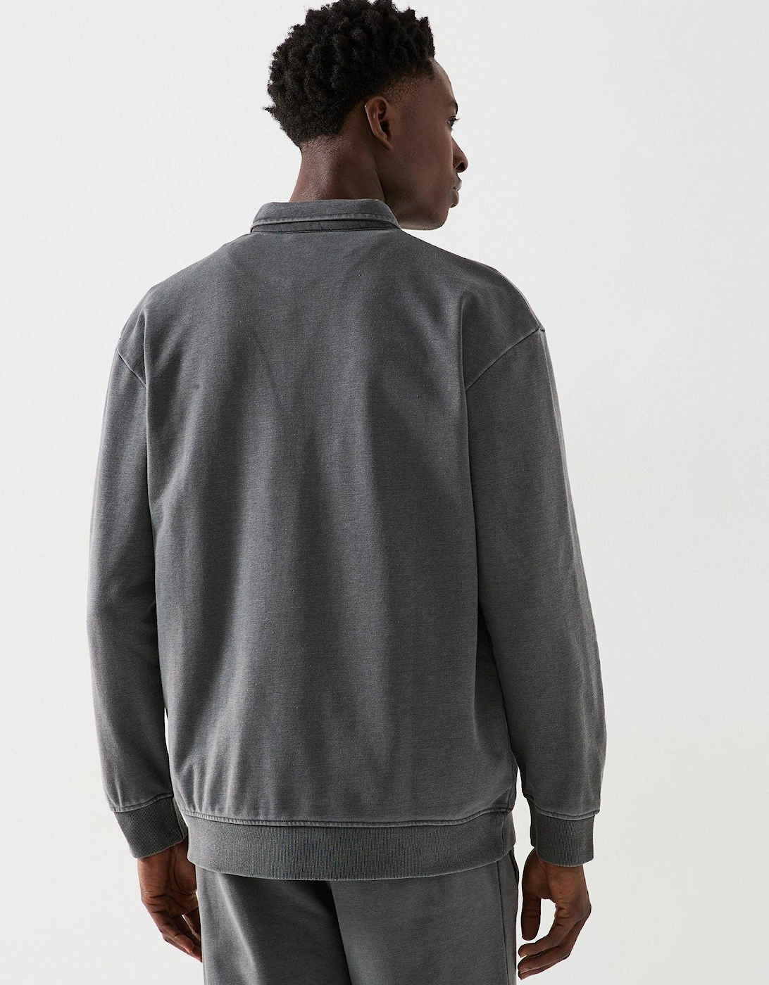 Heavyweight 1/4 Zip Sweat - Dark Grey