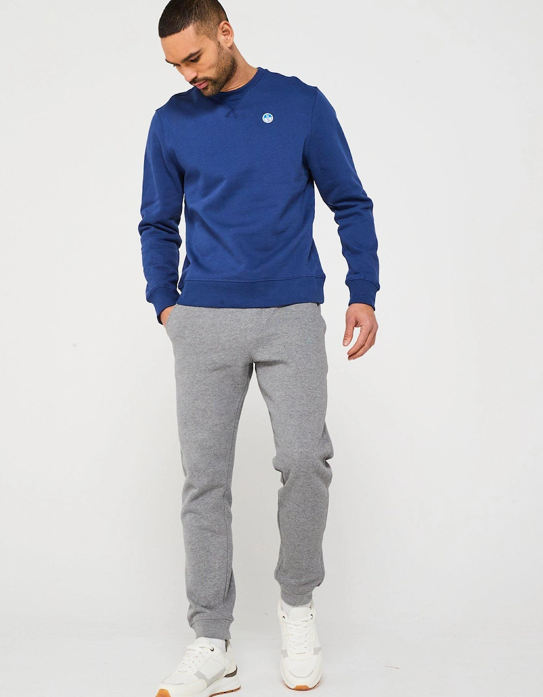 Left Chest Logo Crew Sweatshirt - Blue