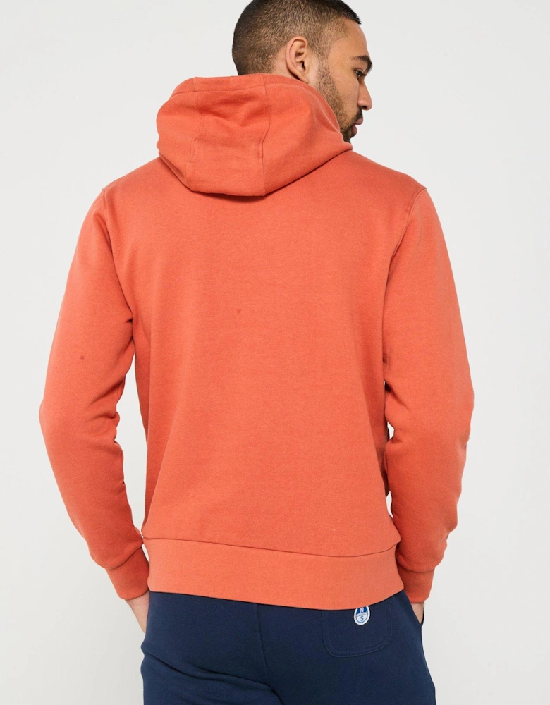 Chest Logo Overhead Hoodie - Orange