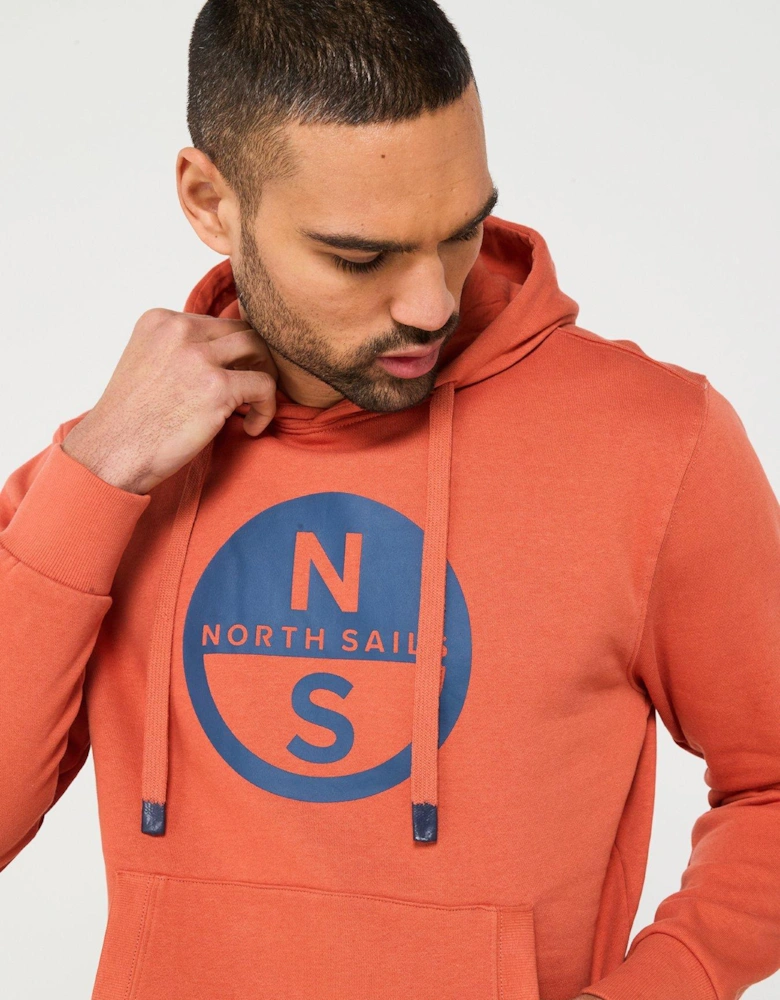 Chest Logo Overhead Hoodie - Orange