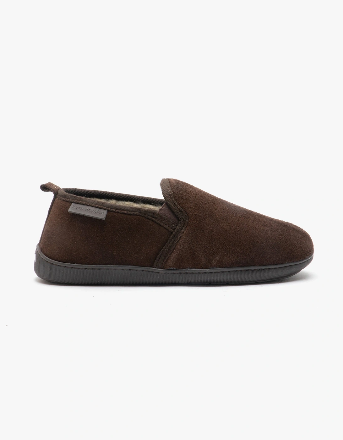Hush Puppies Men's Hush Puppies ARNOLD Mens Suede Full Slippers Brown