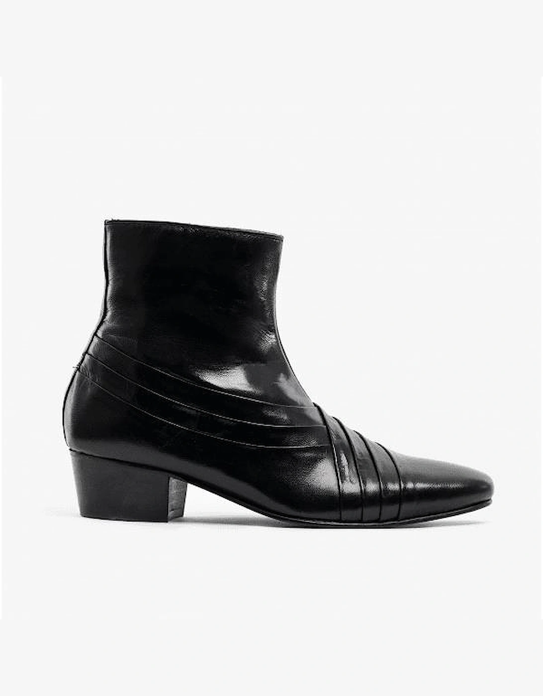 Men's Club Cubano SALVATORE Mens Leather Cuban Heel Boots Black - Size: 10