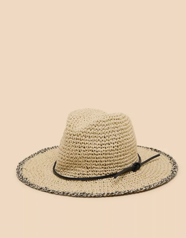 Summer Fedora One Size Natural Multi