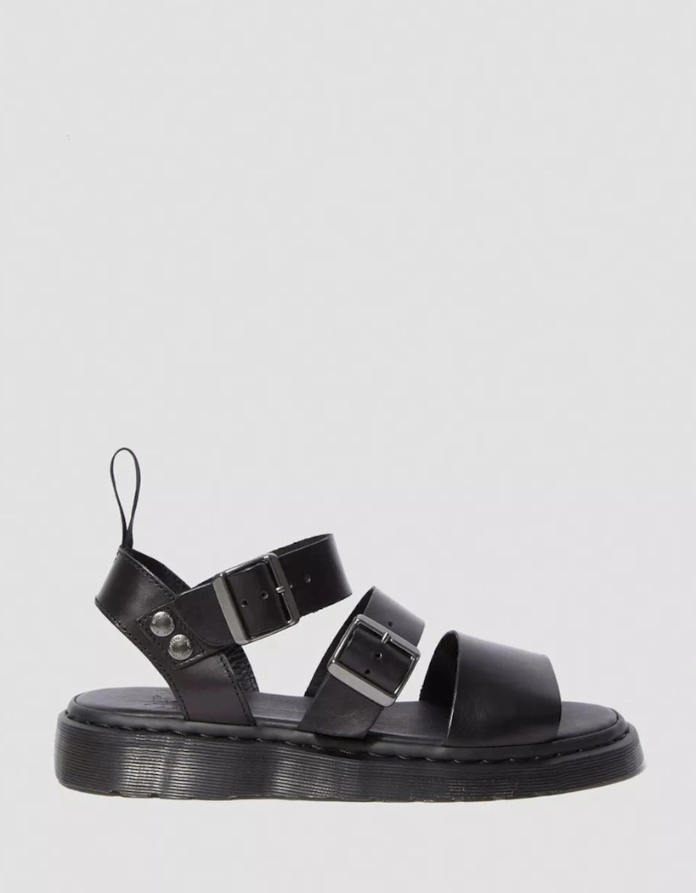 Dr. Martens Gryphon Brando Leather Women's Black Sandals