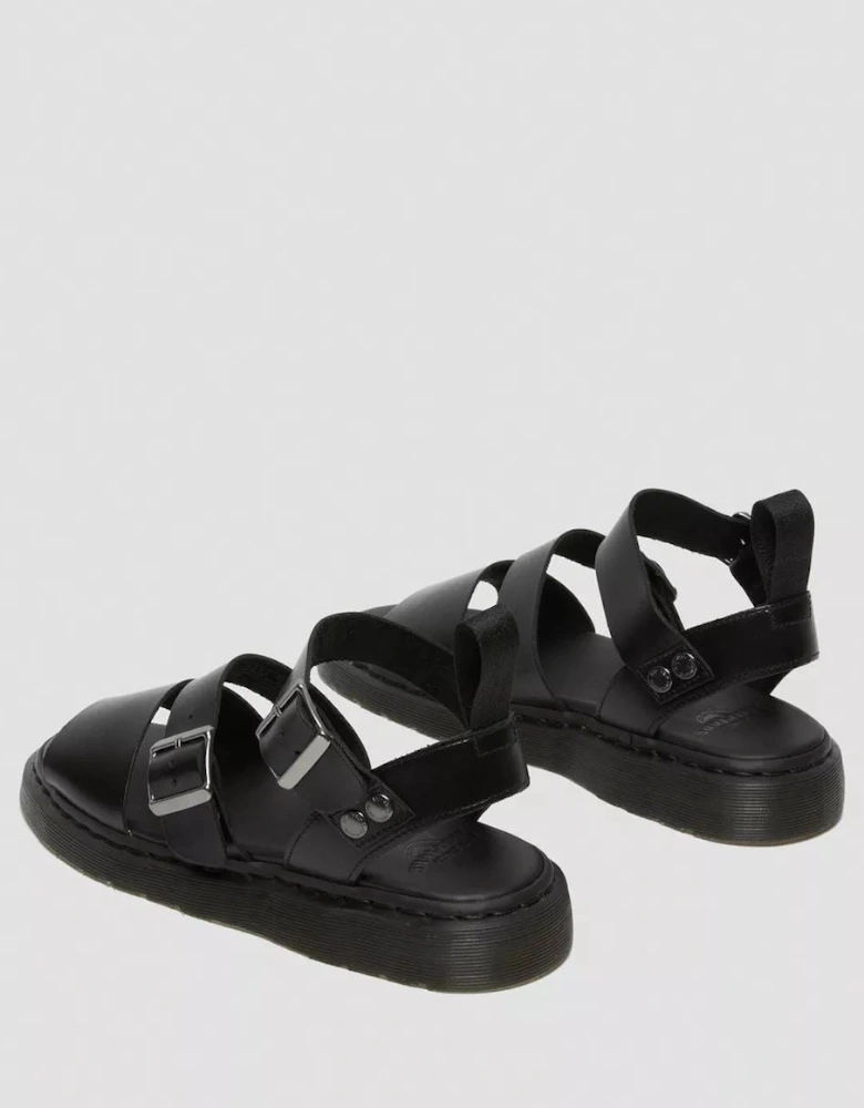 Dr. Martens Gryphon Brando Leather Women's Black Sandals