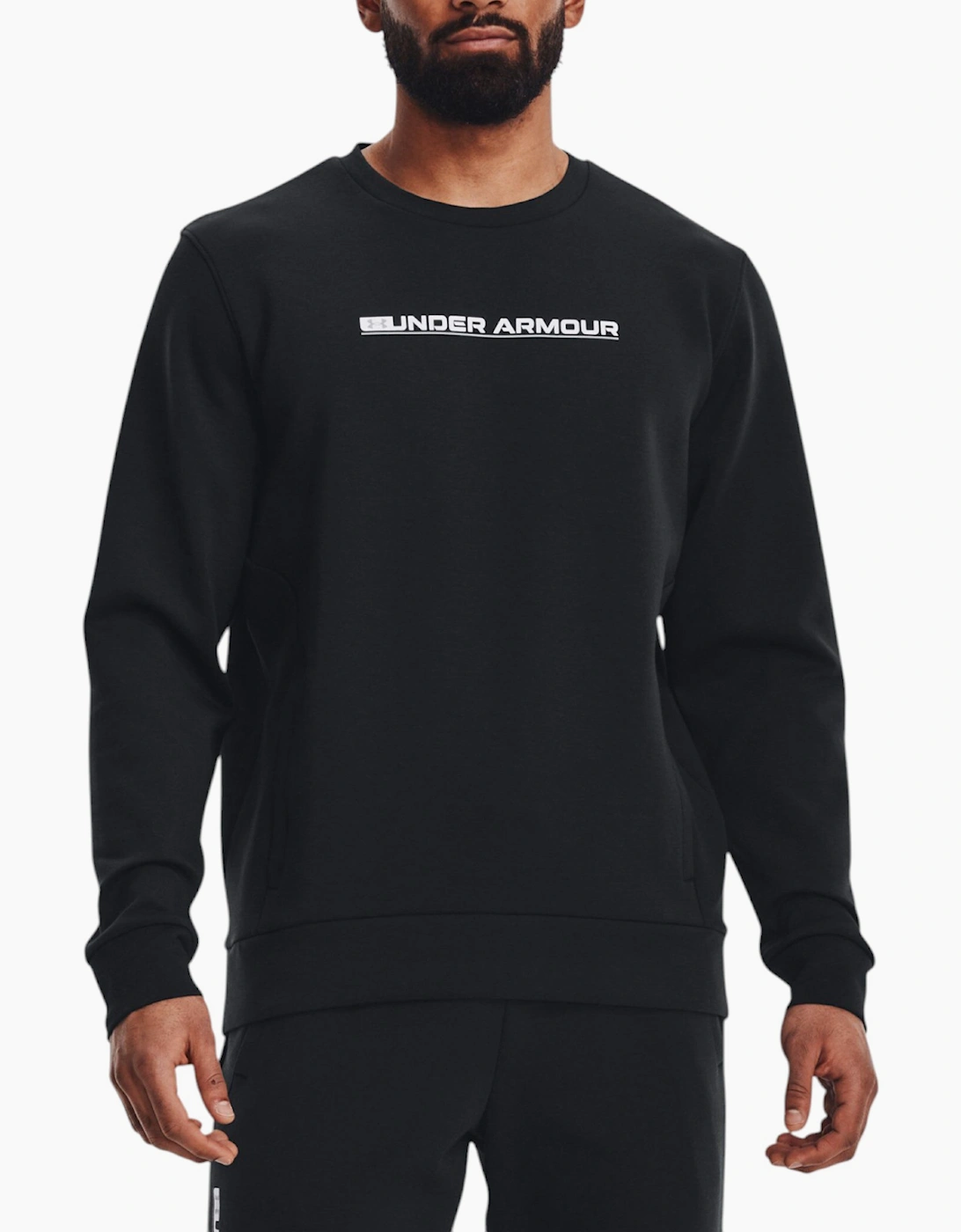 Under Armour Men's Under Armour Mens Sweatshirts Crew Neck Pullover Fleece Plain Casual Mens Jumper - Black