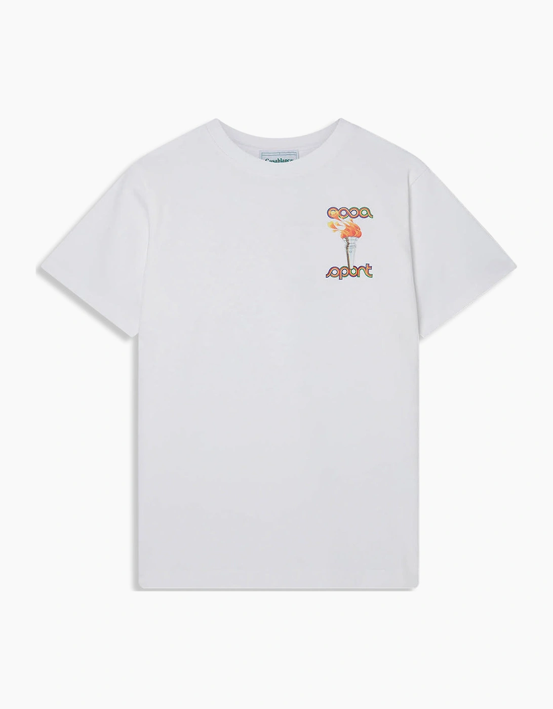 Casablanca Men's Men's White Casablanca La Flamme Du Sport Printed T-Shirt