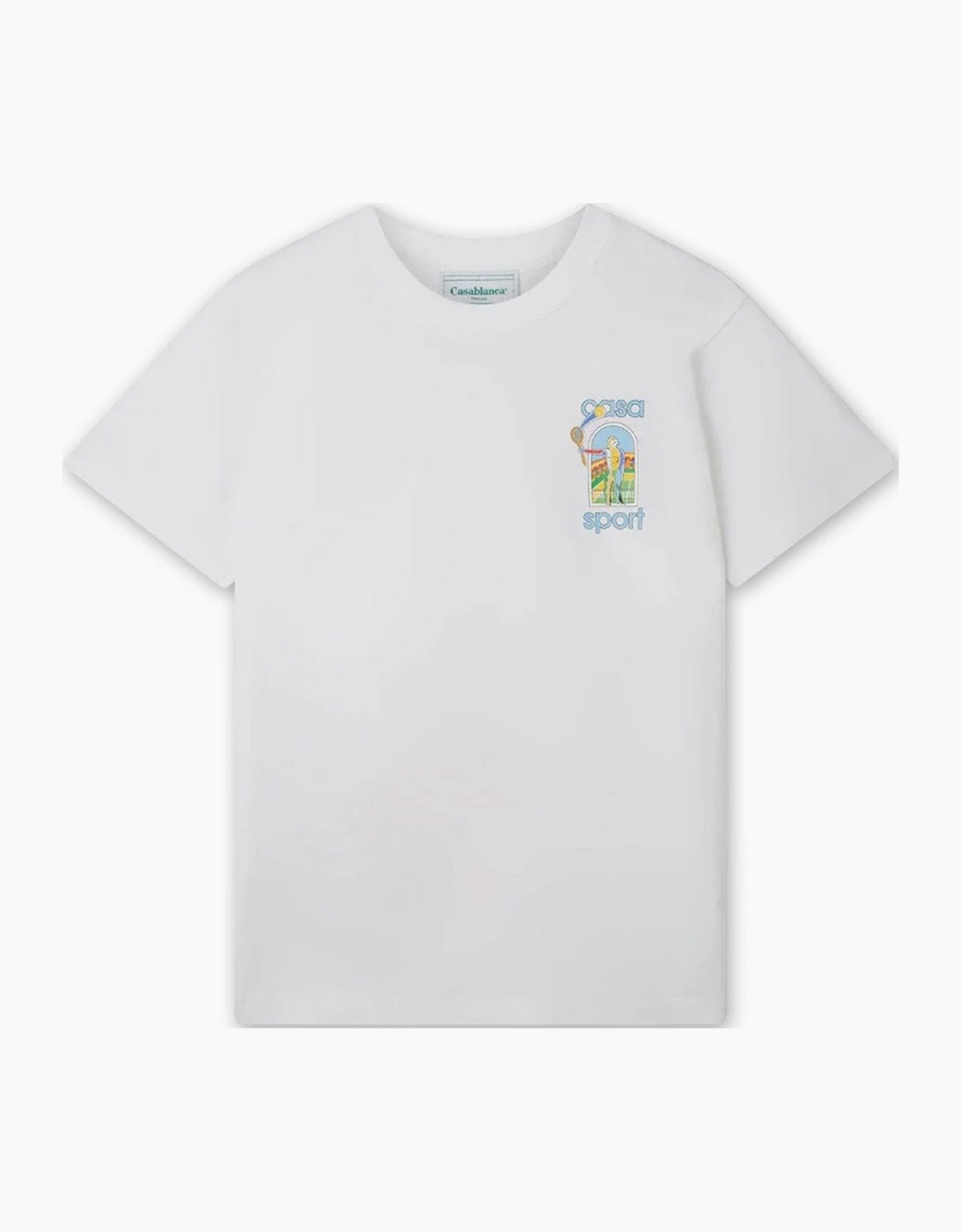 Men's Men's White Casablanca Le Jeu Coloré T-Shirt - Size: 40