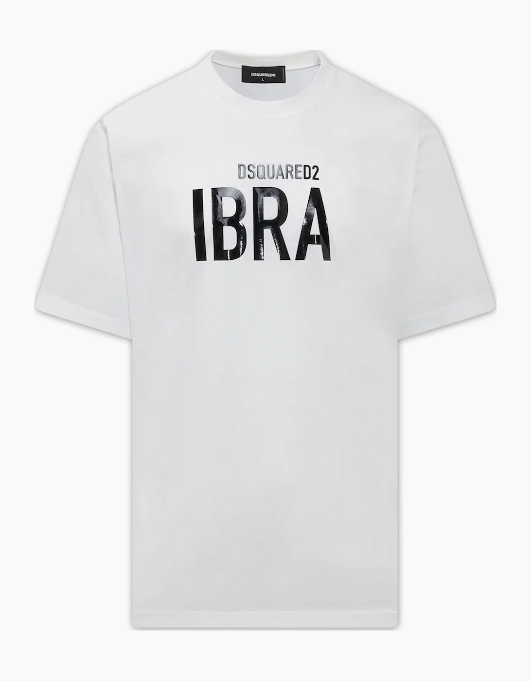 Men's Men's White Dsquared2 Ibra Graphic Print T-Shirt - Size: XXL